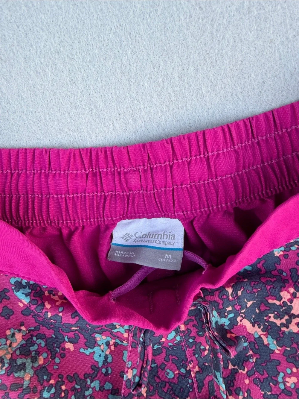 Columbia Fuchsia Multi-Color Printed Athletic Shorts